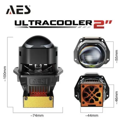 Bi-Laser Biled Aes Turbo SE Ultra Cooler Square 2 Inch Bilaser Tir Technology 75 Watt