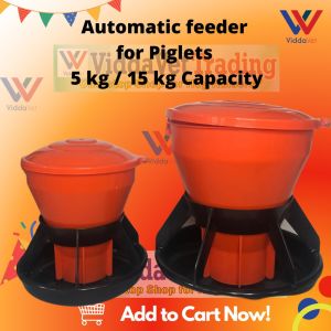 Viddavet 5 kg / 15 kg capacity Plastic automatic feeder for suckling and weanling piglets pig feeding equipment