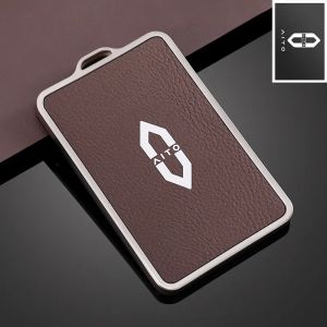 kkmf For Huawei AITO M5 M7 M8 M9 2024-2026 Electric Vehicle Key Case Fob Leather Car Key Cover Interior Keychain Buckle Accessories 4Y1Z7
