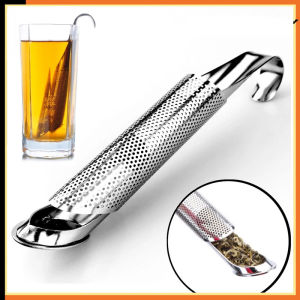 Tea Infuser Stainless Steel Tea Strainer Food Grade Tea Long Handle Tea Filter Stick Pipe 不锈钢茶漏过滤茶管茶渣过滤管