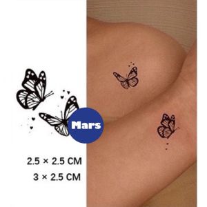 【Mars Tattoo】NEW Technology Magic Long Lasting 2 Weeks Semi-Permanent tattooTemporary Tattoo tattoo sticker Fake Tattoo Butterflies Butterfly MNF001