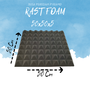 Busa Pyramid Peredam Suara - Peredam Ruangan Studio Musik 50x50x5 cm