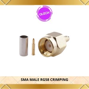 KONEKTOR SMA MALE TO RG58 CRIMPING GOLD TAIWAN