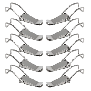 Multiple Purpose Steel Clasps 10PCS High Load Capacity Rustproof Designs Reinforced Metal Hasp Latches Simple Installation