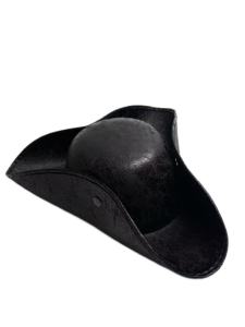 Halloween Caribbean Pirate Hat Faux Leather Tricorn Cap Cosplay Masquerade Party Costume High Durability Ergonomic Practical Daily
