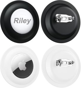 Air Tags-4 Pack Apple Holder for KidsGPS Tracker CaseSilicone Airtag Tracker Hidden Case with Safety PinsAnti Lost for Kids ElderlyBackpackLuggageShoeClothing