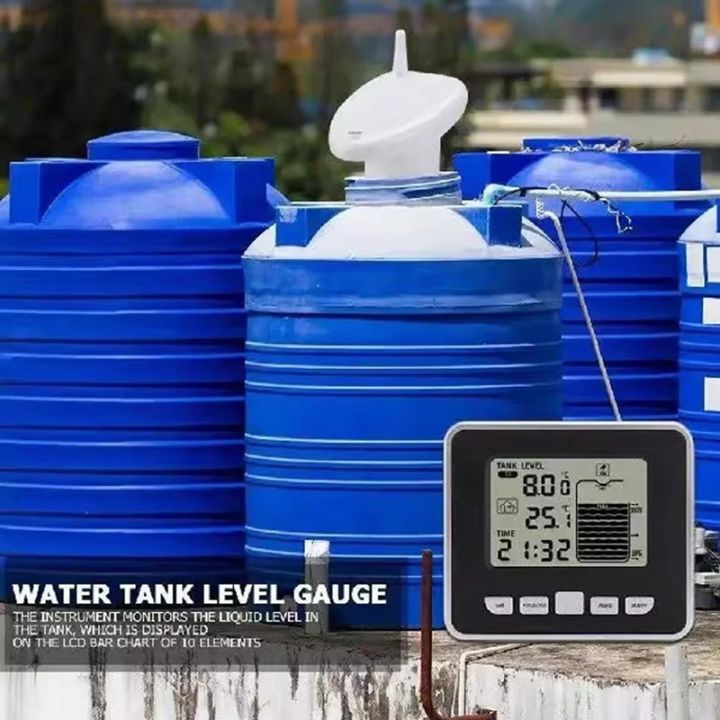 Wireless Water Level Indicator Gauge Water Tank Sensor Liquid Level ...