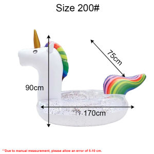 GOOGOO BIRD Giant Unicorn Inflatable Ride-On Pool Float Pool Lounger For Kids and Adults Pelampung Terapung