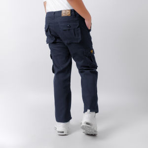 Zweckout label Celana Panjang Anak Laki Laki Cargo Slim Fit Kargo Usia 2 - 12 Tahun Grey