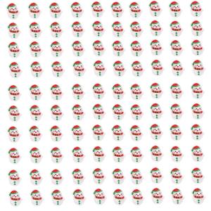 100Pcs 16x20mm Clear Acrylic Beads Christmas Snowman Beads For Kid Adult Handmade Art Craft Bracelets Crafting