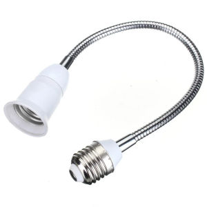LGAO 20/40CM  220V E27 LED Lamp Bulb Holder Flexible Extension Converter Adapter 30CM 50CM 60CM