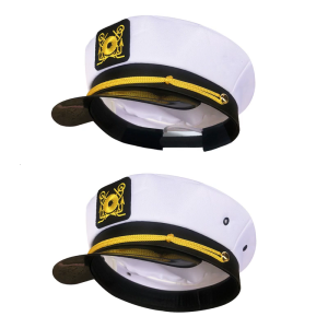 Classical Captain Sailors Hat Sailors Theme Adjustable Caps Breathable Headwear for Beach Parties and Cosplay