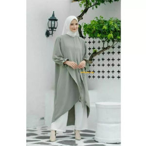 LONG TUNIK WANITA AKSEN TALI / ELENA TUNIK PANJANG WANITA KOREAN STYLE