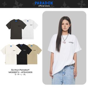 Áo thun MODEST II TEE Cotton Màu Đen Kem Trắng PARADOX AT5V0305