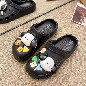 Tsion NEW รองเท้าแฟชั่น2023 วัสดุดียางนิ่ม มีลายนวดเท้าให้ด้านใน มีตัวติดการ์ตูนน้องหมาสุดน่ารักให้ไปด้วย แบ๊วไม่ไหวว