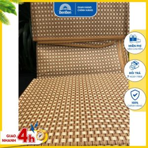 Size 1.8 x 1.9m - Chiếu điều hòa sợi mây 3D loại 1 dày hình chụp thật chiếu mây dễ lau chùi giặt nhanh khô - Ben Ben