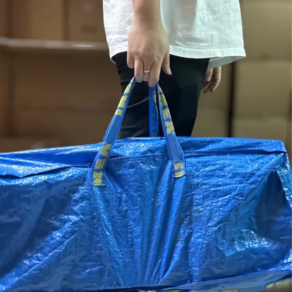 Shopping Bag Large Ikea Blue Zipper Bag LOCAL STOCK] IKEA FRAKTA