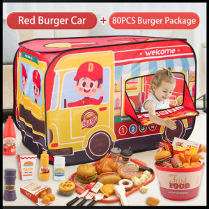 Mainan Masak-masakan Dapur DIY Set Fast Food Makanan Cepat Saji Burger Kentang Goreng Mainan Anak-anak hadiah Natal