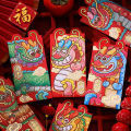 6Pcs 2024 Spring Festival Red Envelopes The Year of Dragon Chinese New Year Lucky Money Bag Red Packets Lunar Year Decor. 