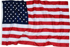 3x5 ft Heavy-Duty American Flag – 100% Made in USA FMAA Certified – UV-Resistant 210D Outdoor Nylon with Embroidered Stars Sewn Stripes Brass Grommets Reinforced Fly End for High-Wind