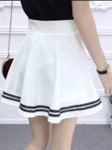 Rok Sporty Wanita Poliester Hitam Matte Stripe untuk Gym dan Olahraga