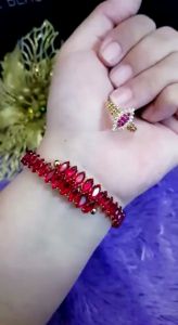 Gelang Free Cincin Mata Merah Xuping Mewah 61422av