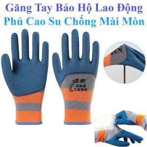 Đôi Găng Tay Bảo Hộ Lao Động Phủ Cao Su Chống Mài Mòn Chống Trơn Trượt