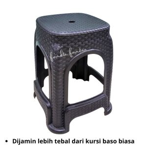 KURSI BASO PLASTIK TABITHA ANYAMAN ROTAN [KURACC]