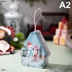 [COD] fjdse กล่องใส่ของตกแต่งคริสต์มาสกล่องดีบุกพร้อมสายคล้องกล่องขนมบิสกิตที่เก็บเครื่องประดับงานปาร์ตี้โปรดปรานของตกแต่งต้นคริสต์มาส