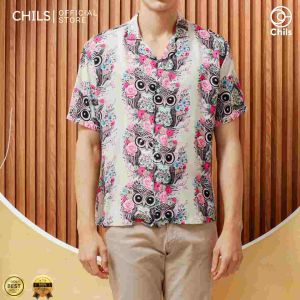 Kemeja Pria Premium Rayon Motif Style Men Lengan Pendek Nyaman Adem