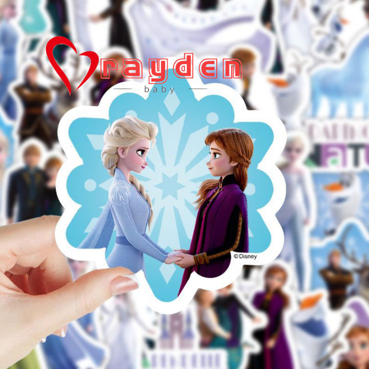 50Pcs Frozen Stickers Waterproof Vinyl Stickers for Water Bottle