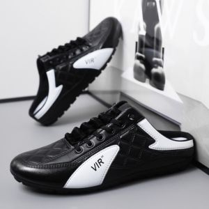 Korea Half Shoes For Men Fashion Versatile Casual Canvas Loafer For Men Comfortable And Breathable Sneakers