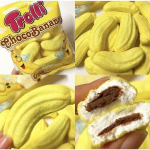 Kẹo chuối Trolli Choco Bananas kẹo dẻo hình chuối 150g - Hàng nội địa Đức