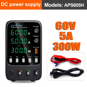Wanptek Adjustable DC Power Supply 30V 10A Lab Programmable Memory Function Bench Power Source Voltage Regulator Switch 60V 5A