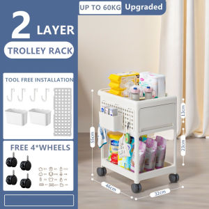 4 Tier Trolley Cart Organizer Bedside Drawer Storage Rack Space Saving Shelf High Quality Baby Storage Trolley Cart Storage Rack with Drawer Wheel