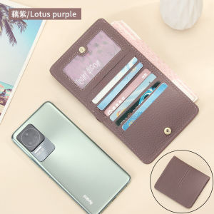 Royal Bagger RFID Short Wallet Purse For Women RFID Block Genuine Cow Leather Casual Card Clip Fashion Ladies Card holder