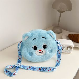 ใหม่ Care Bears ตุ๊กตาอะนิเมะกระเป๋าถือไหล่การ์ตูน Ins น่ารัก Rainbow Love Bear Messenger กระเป๋าสาวของขวัญ