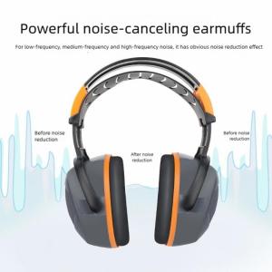 Profession Noise Cancelling Ear Muffs For Work Study Sleep Comfortable Adjustable Headband Industrial Hearing Protective