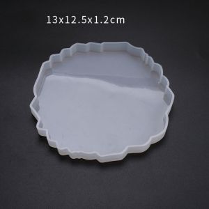 Cetakan Resin Bulat Cerakan Resin Hati Coaster Resin Mold Cetakan Resin Abstrack Spaceus Cetakan Silikon Nampan