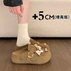Free Shipping Soft-Soled Outdoor WomenS 2026 New Spring And Autumn Versatile Casual Cute Cartoon Thick-Soled Height-Increasing Slippers
