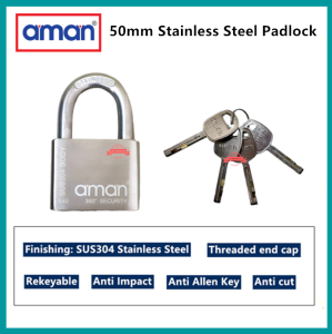 Aman 50mm Stainless Steel Padlock