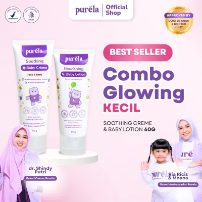 [BEST SELLER] PURELA COMBO GLOWING - Glowing dan cerah wajah badan - Skincare Untuk Membantu Mengatasi dan Perawatan Skin Booster Pada Kulit Sensitif Pada Bayi - Natural Organik Alami