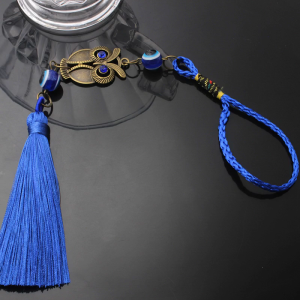 Turkish Blue for Evil Eye Amulets Wall Hanging Pendant Home Decor Owl Tassel Ornament Home Car for Protection Good Luck Blessing Gift