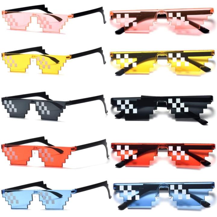 PENTU Decorative Polygonal Funny Toys Pixel Glasses Thug Life