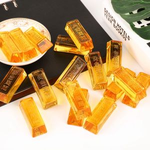 💰 Feng Shui Yellow Crystal Gold Bar Ornament | Wealth Treasure Pot Decoration 🏮 | Lucky Home & Office Decor for Opening Gift 招财聚宝盆摆件