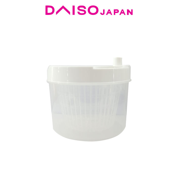 Daiso White Vegetable Strainer Salad Spinner Lazada PH