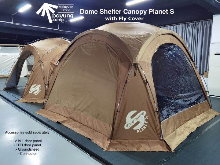 PAYUNG.CAMP Planet S Dome Shelter with Fly Cover Canopy Fly 6 person ...