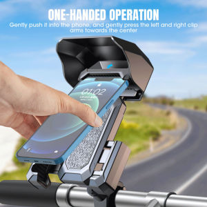 MotorcycleBicycleMobile Phone HolderRain ShieldSun ProtectionElectric Vehicle NavigationAnti Shake 360 ​​° Rotating Bracket