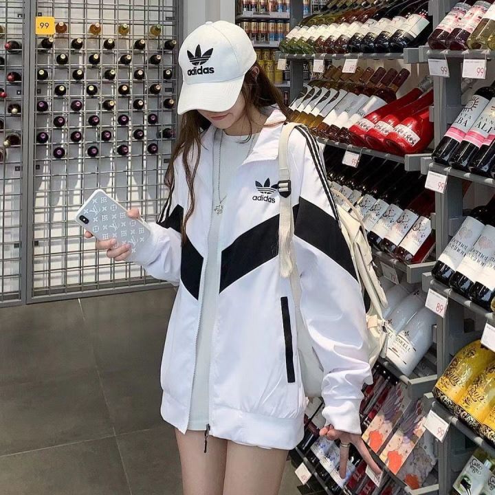 Adidas oversized cheap windbreaker