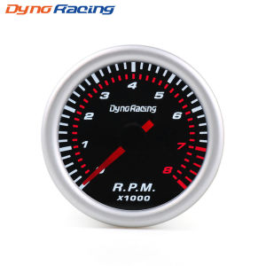 Dynoracing 2" 52mm Smoke Lens Auto Tachometer White LED 0-8000 RPM Gauge Car Meter
